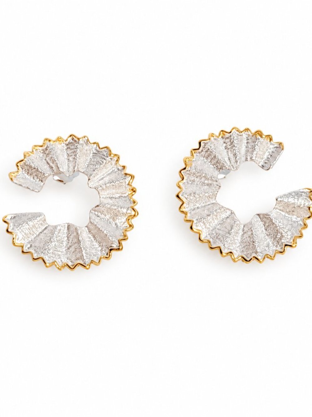 925 Sterling Silver Pencil Shavings Stud Earrings for Women